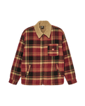 The Quiksilver Mens Sherpa Harrington Jacket in Surf Sherpa Oxblood