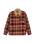The Quiksilver Mens Sherpa Harrington Jacket in Surf Sherpa Oxblood
