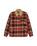 The Quiksilver Mens Sherpa Harrington Jacket in Surf Sherpa Oxblood