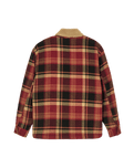 The Quiksilver Mens Sherpa Harrington Jacket in Surf Sherpa Oxblood