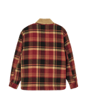 The Quiksilver Mens Sherpa Harrington Jacket in Surf Sherpa Oxblood