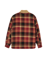 The Quiksilver Mens Sherpa Harrington Jacket in Surf Sherpa Oxblood