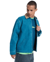 Shaper Pad Jacket in Dark Denim