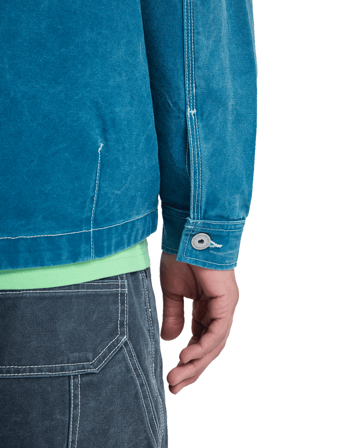Shaper Pad Jacket in Dark Denim