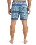 The Quiksilver Mens Surfsilk Straight Volley Shorts in Global Heat Dusted Peri