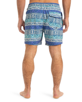 The Quiksilver Mens Surfsilk Straight Volley Shorts in Global Heat Dusted Peri