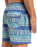 The Quiksilver Mens Surfsilk Straight Volley Shorts in Global Heat Dusted Peri