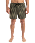 The Quiksilver Mens Surfsilk Scallop Volley Shorts in Florever Grape Leaf
