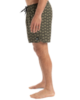 The Quiksilver Mens Surfsilk Scallop Volley Shorts in Florever Grape Leaf