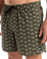 The Quiksilver Mens Surfsilk Scallop Volley Shorts in Florever Grape Leaf