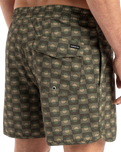 The Quiksilver Mens Surfsilk Scallop Volley Shorts in Florever Grape Leaf