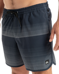 The Quiksilver Mens Surfsilk Scallop Volley Shorts in Dark Navy Tijuana