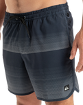 The Quiksilver Mens Surfsilk Scallop Volley Shorts in Dark Navy Tijuana