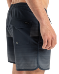 The Quiksilver Mens Surfsilk Scallop Volley Shorts in Dark Navy Tijuana