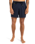 The Quiksilver Mens Surfsilk Piped Volley Shorts in Dark Navy