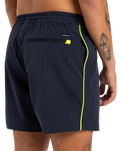 The Quiksilver Mens Surfsilk Piped Volley Shorts in Dark Navy