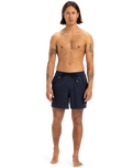 The Quiksilver Mens Surfsilk Piped Volley Shorts in Dark Navy