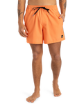 The Quiksilver Mens Surfsilk Piped Volley Shorts in Melon