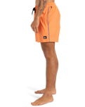 The Quiksilver Mens Surfsilk Piped Volley Shorts in Melon
