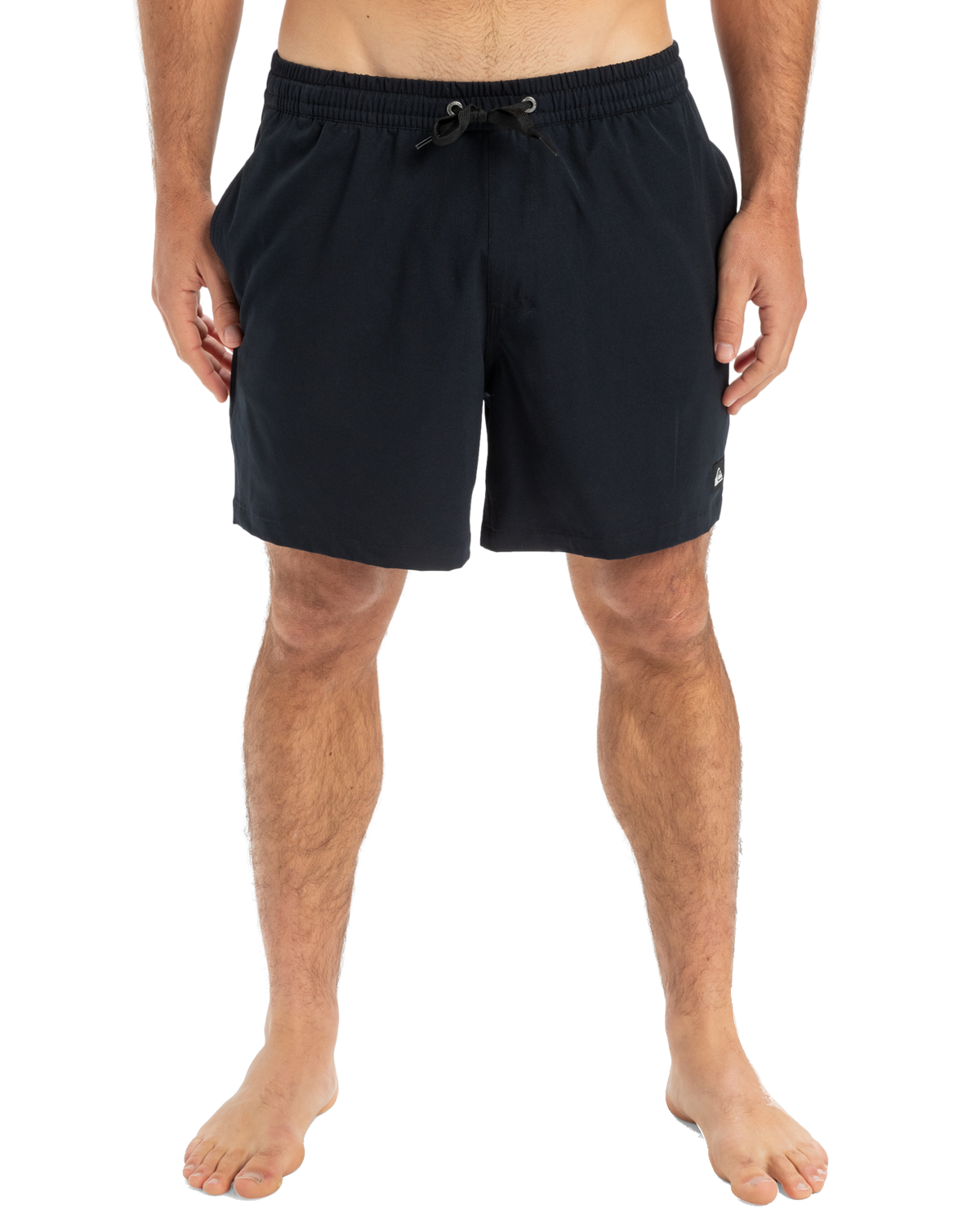 The Quiksilver Mens Surfsilk Solid Volley Shorts in Black