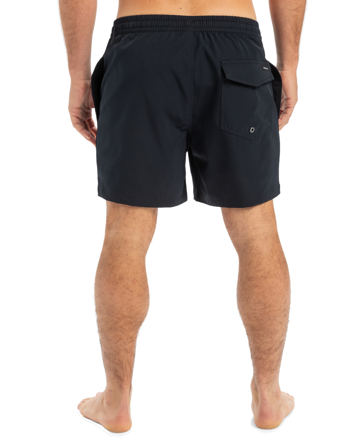 The Quiksilver Mens Surfsilk Solid Volley Shorts in Black