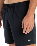 The Quiksilver Mens Surfsilk Solid Volley Shorts in Black