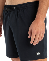 The Quiksilver Mens Surfsilk Solid Volley Shorts in Black