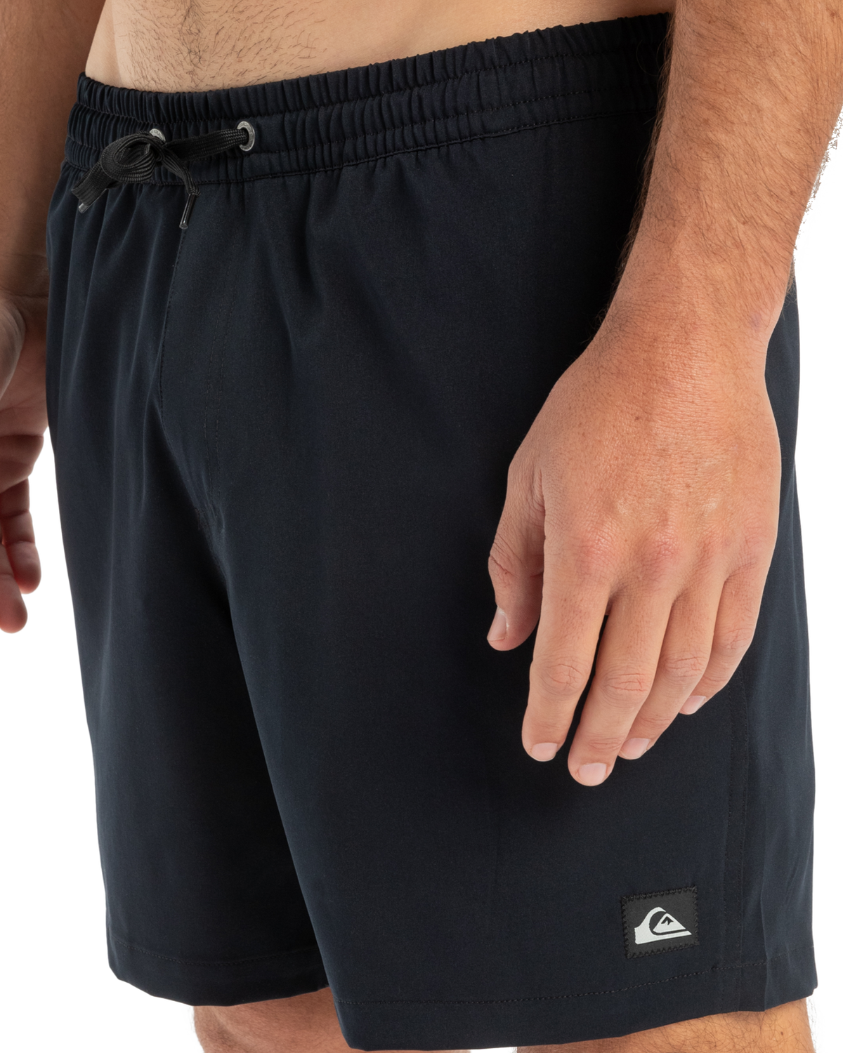 The Quiksilver Mens Surfsilk Solid Volley Shorts in Black