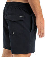 The Quiksilver Mens Surfsilk Solid Volley Shorts in Black