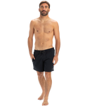 The Quiksilver Mens Surfsilk Solid Volley Shorts in Black