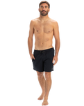The Quiksilver Mens Surfsilk Solid Volley Shorts in Black