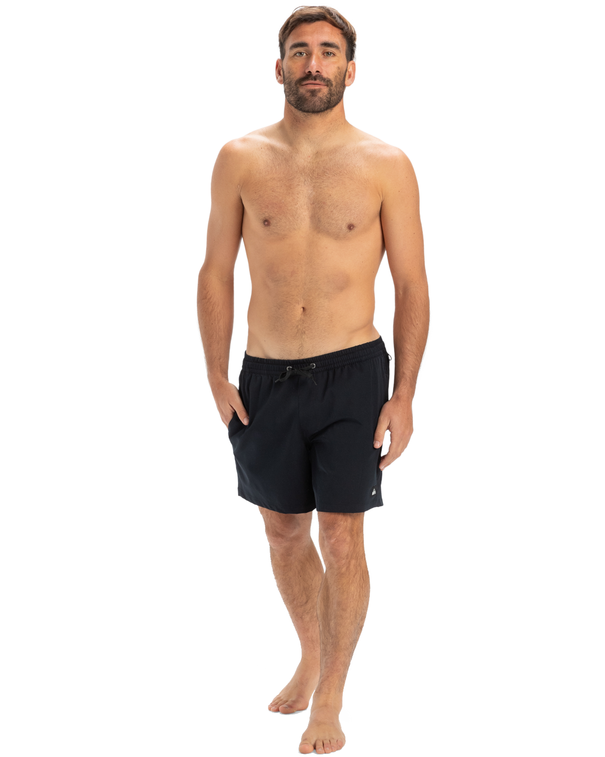 The Quiksilver Mens Surfsilk Solid Volley Shorts in Black