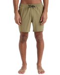 The Quiksilver Mens Surfsilk Solid Volley Shorts in Aloe