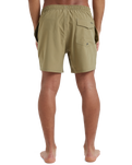 The Quiksilver Mens Surfsilk Solid Volley Shorts in Aloe