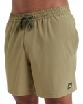 The Quiksilver Mens Surfsilk Solid Volley Shorts in Aloe
