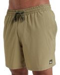 The Quiksilver Mens Surfsilk Solid Volley Shorts in Aloe