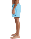 The Quiksilver Mens Everyday Solid Volley Shorts in Milky Blue