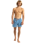 The Quiksilver Mens Everyday Solid Volley Shorts in Coronet Blue