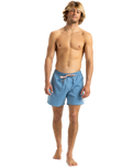 The Quiksilver Mens Everyday Solid Volley Shorts in Coronet Blue