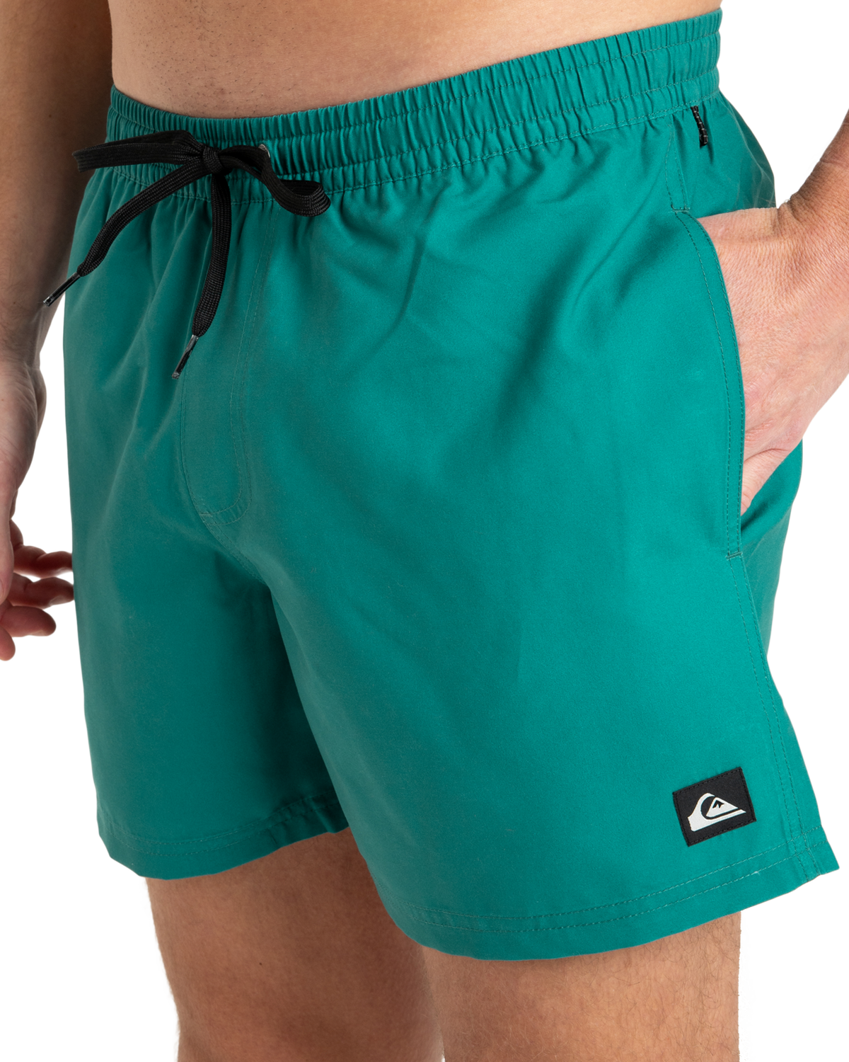 The Quiksilver Mens Everyday Solid Volley Shorts in Teal Green