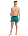 The Quiksilver Mens Everyday Solid Volley Shorts in Teal Green