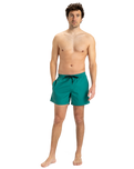 The Quiksilver Mens Everyday Solid Volley Shorts in Teal Green