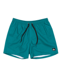 The Quiksilver Mens Everyday Solid Volley Shorts in Teal Green
