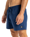 The Quiksilver Mens Everyday Solid Volley Shorts in Estate Blue