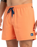 The Quiksilver Mens Everyday Solid Volley Shorts in Melon