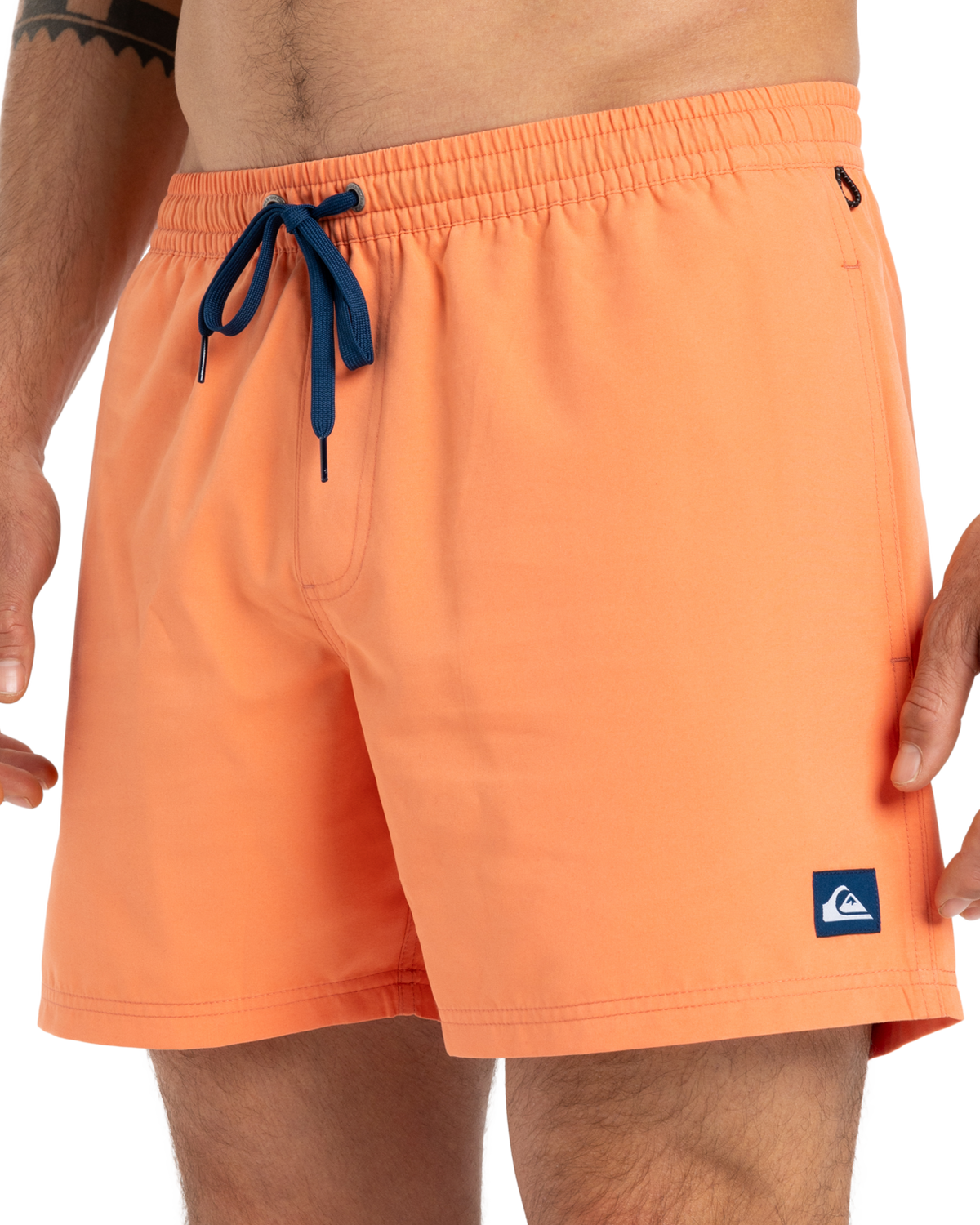 The Quiksilver Mens Everyday Solid Volley Shorts in Melon