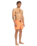 The Quiksilver Mens Everyday Solid Volley Shorts in Melon