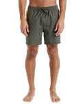 The Quiksilver Mens Everyday Holmes Volley Shorts in Grape Leaf Holmes