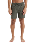 The Quiksilver Mens Everyday Holmes Volley Shorts in Grape Leaf Holmes