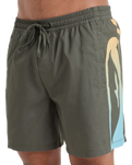 The Quiksilver Mens Everyday Holmes Volley Shorts in Grape Leaf Holmes